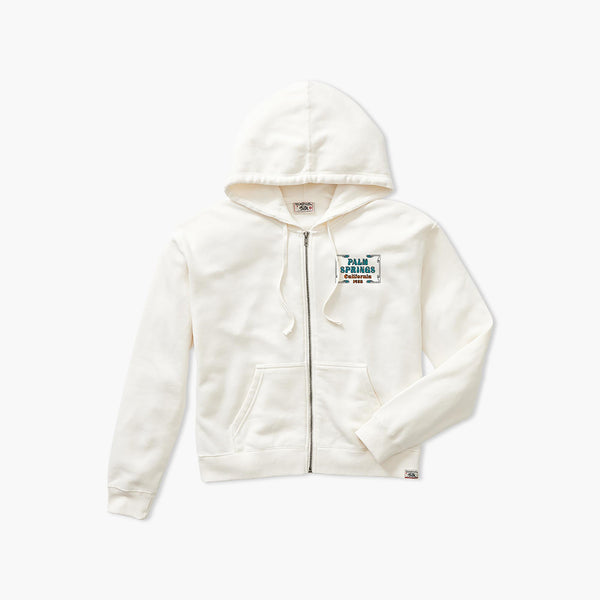 Bells Ivory Palm Springs Womens Full Zip Hoodie
