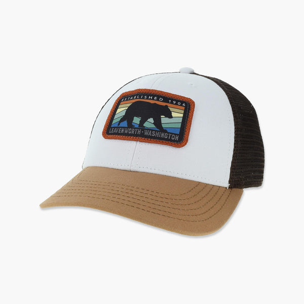 Flow Ride White/Caramel/Brown Leavenworth Youth Trucker Hat