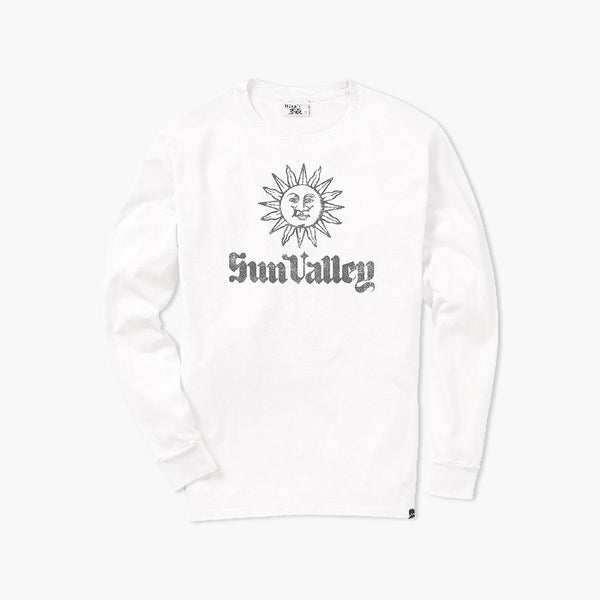 Sun Valley Logo White Long Sleeve T-Shirt
