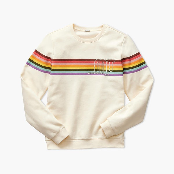 Honeylemon Hollow Oatmeal Whitefish Embroidered Womens Crewneck