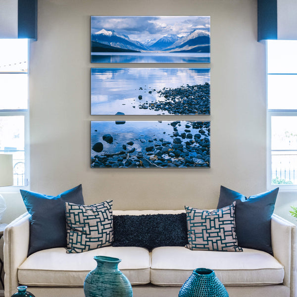 Lake McDonald: 3-Piece Metal Box Art