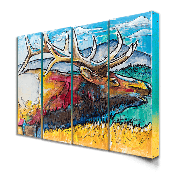 Elk Tetra: 4-Piece Metal Box Art