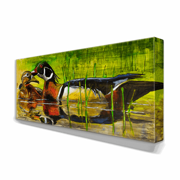Wood Ducks: Metal Box Art