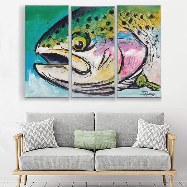 River Rainbow: 3-Piece Metal Box Art