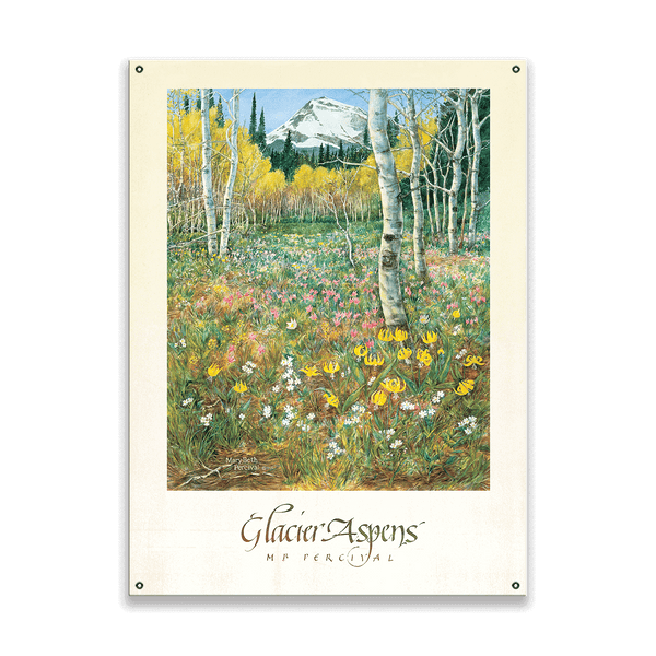 Glacier Aspens - Wood & Metal Wall Art