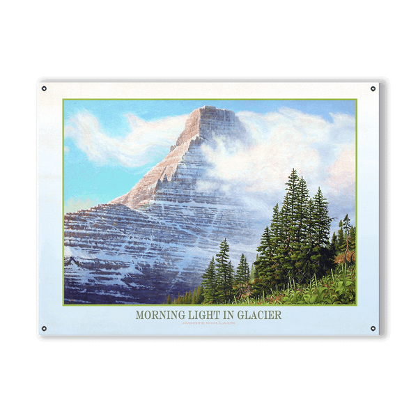 Morning Light in Glacier - Wood & Metal Wall Art