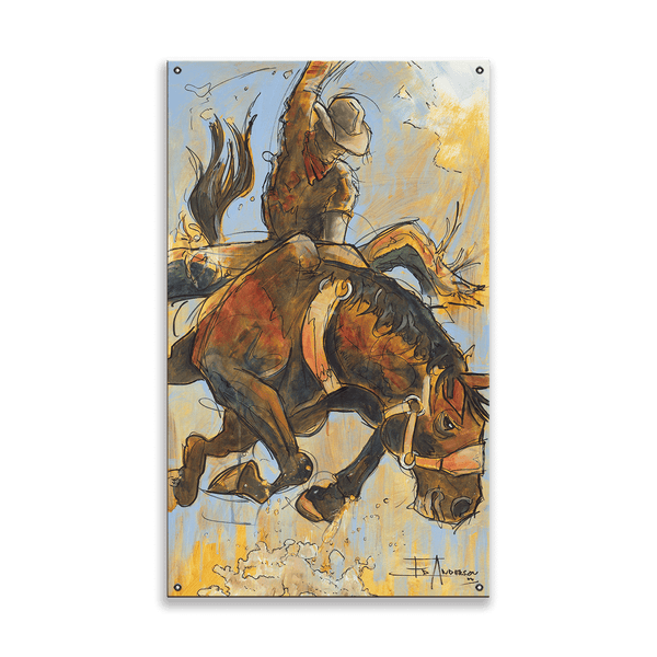 Bucking Bronco - Wood & Metal Wall Art