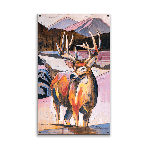 Contemporary Buck - Wood & Metal Wall Art
