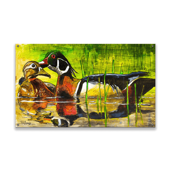 Wood Ducks - Wood & Metal Wall Art