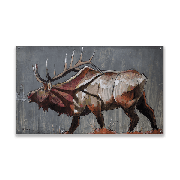 Elk Morning Bugle - Wood & Metal Wall Art
