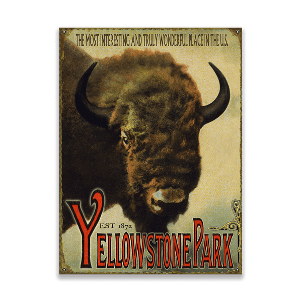 Yellowstone Bison Wildlife Design - Wood & Metal Wall Art