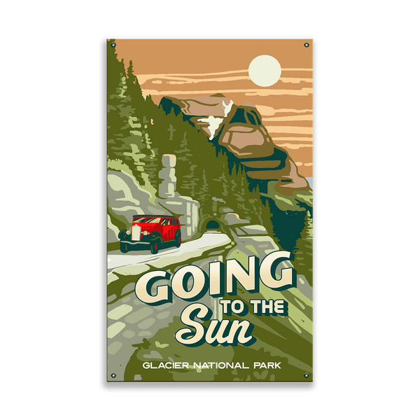 Going to the Sun Glacier National Park: Smooth Finish - Wood & Metal Wall Art