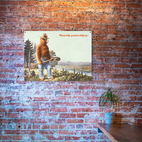 Smokey Bear 1984 On Guard: Generic - Wood & Metal Wall Art