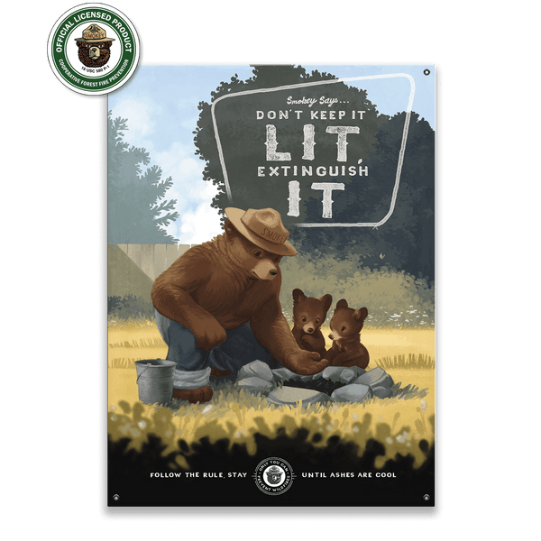 Smokey Bear 2017 Extinguish It - Wood & Metal Wall Art