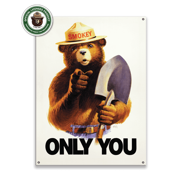 Smokey Bear 1985 Only You - Wood & Metal Wall Art