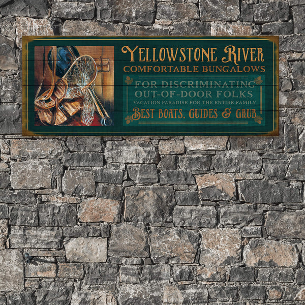 Yellowstone River Bungalows - Wood & Metal Wall Art