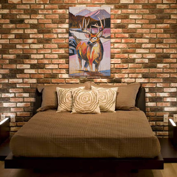 Contemporary Buck - Wood & Metal Wall Art