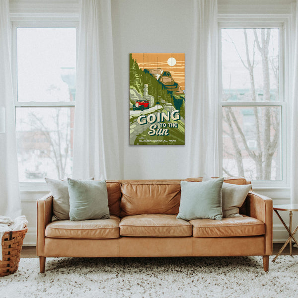 Going to the Sun Glacier National Park: Smooth Finish - Wood & Metal Wall Art
