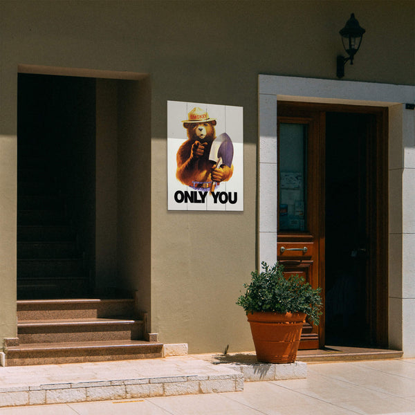 Smokey Bear 1985 Only You - Wood & Metal Wall Art