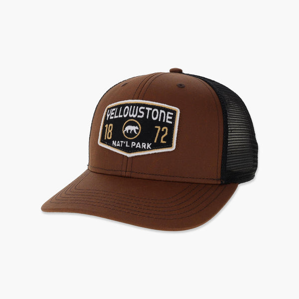 Call Out Brown Oil Cloth/ Black Yellowstone Trucker Hat