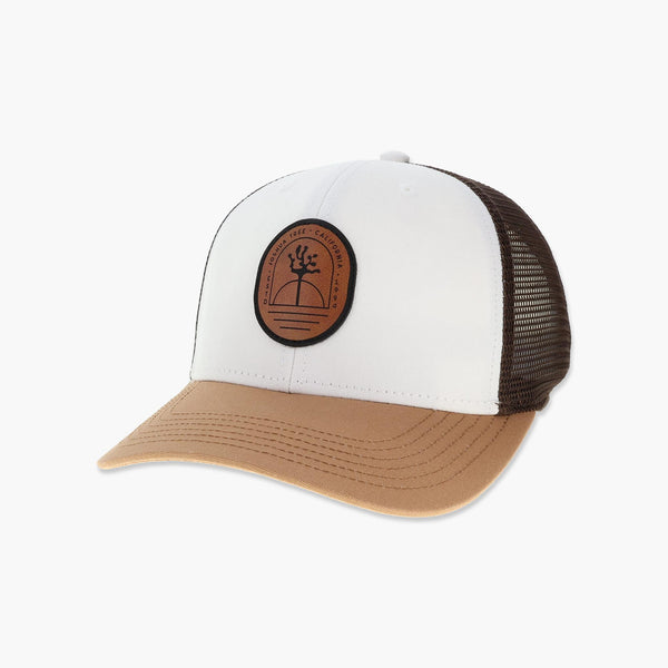 Oval Sketch White/Caramel/Brown Joshua Tree Trucker Hat