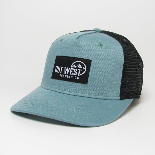 Out West Trading Co Seafoam Roadie Trucker Hat