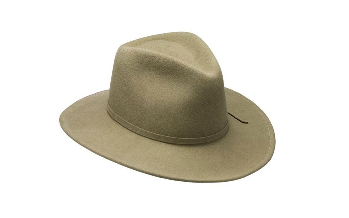 Willa Wide Brim Felt Hat - Pale Olive