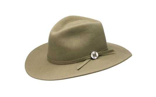 Willa Wide Brim Felt Hat - Pale Olive