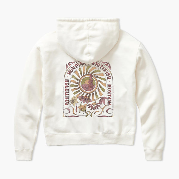 Gardener Ivory Whitefish Womens Cropped Full Zip Hoodie
