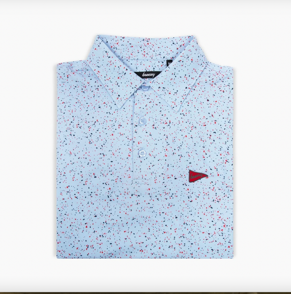 USA Splatter Light Blue Polo