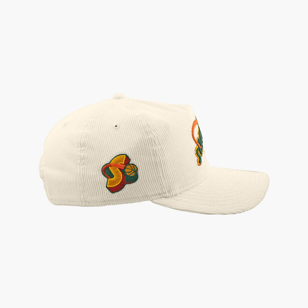 Seattle SuperSonics Chrome Wordmark Corduroy "Golfer" Snapback