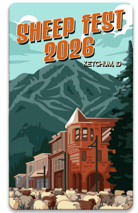 Sheep Fest Town Scene Magnet