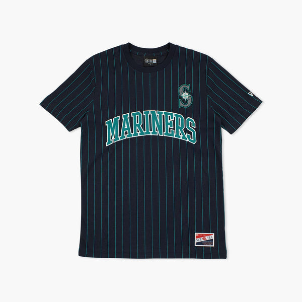 Seattle Mariners Navy Pinstripe Premium T-Shirt
