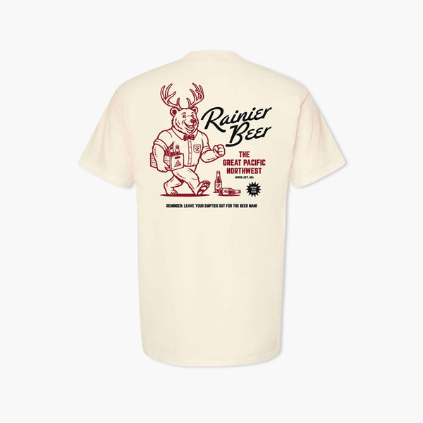 Rainier Beer Natural Bearer Of Brews Pocket T-Shirt
