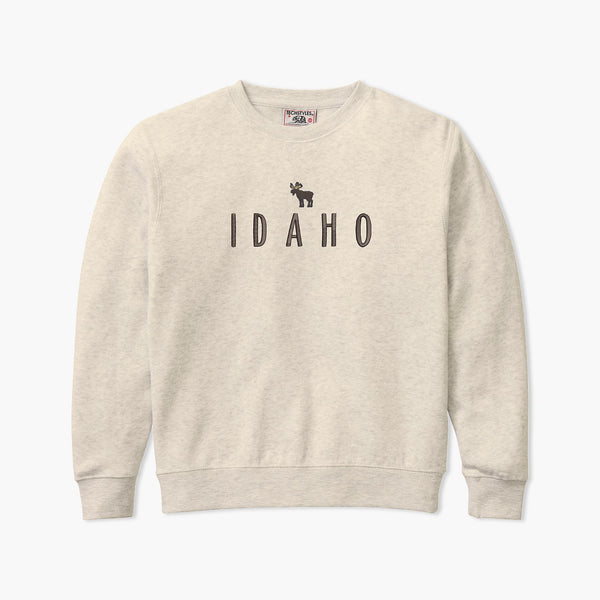 Whale Hello Oatmeal Idaho Youth Crewneck