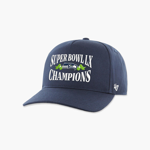 Seattle Seahawks Accolades Super Bowl LX Champions Navy Hitch Snapback