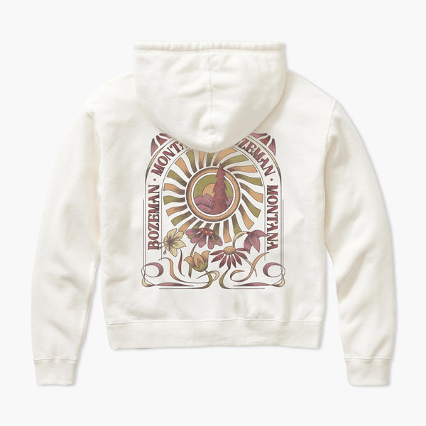 Gardener Ivory Bozeman Womens Cropped Full Zip Hoodie