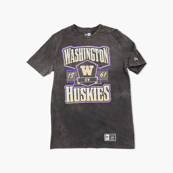 Washington Huskies Washed Black Campus Crest T-Shirt