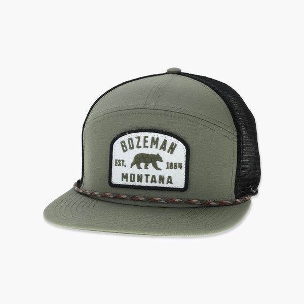 Window Bear Olive/Black Rope Bozeman Adjustable Hat