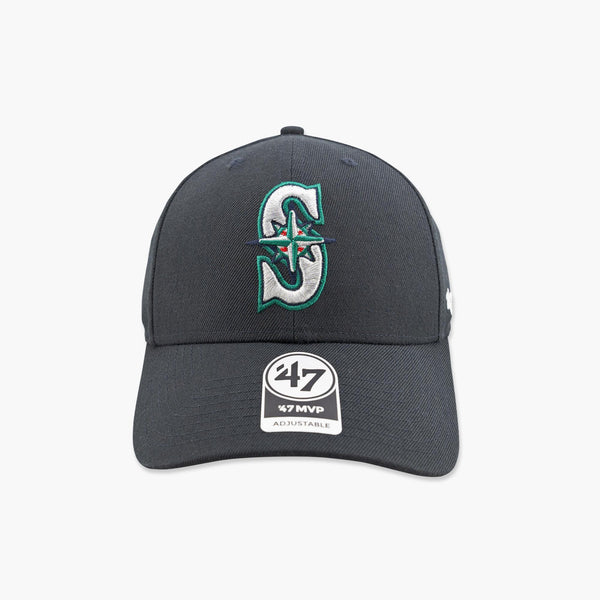 Seattle Mariners Navy Primary Logo MVP Adjustable Hat