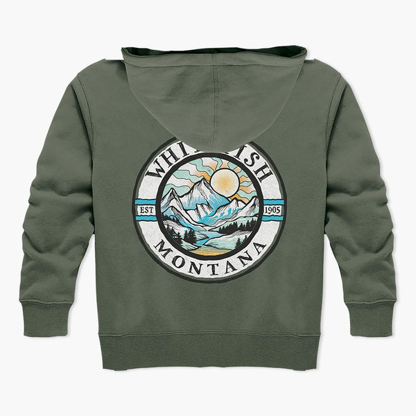 Mood Ring Hunter Green Whitefish Youth Hoodie