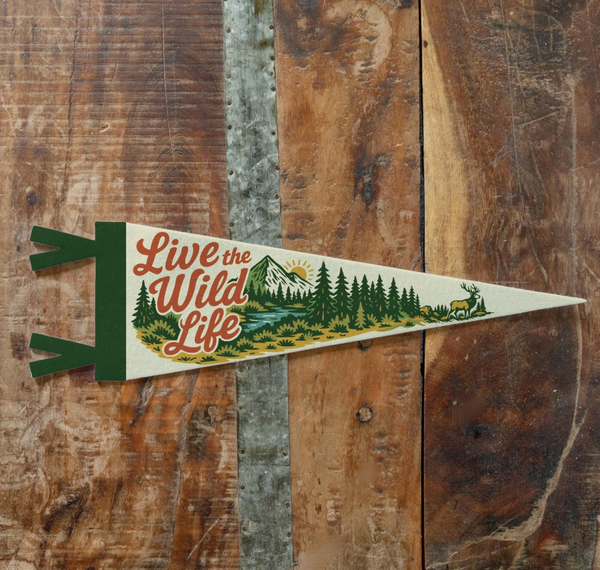 Live the Wild Life Mini Felt Pennant