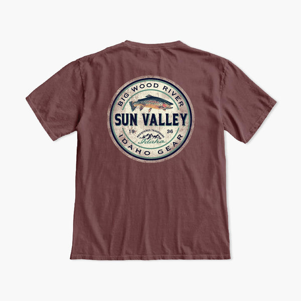 Intone Trout Maroon Sun Valley T-Shirt