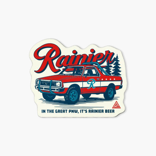 Rainier Beer Brat Pack Sticker