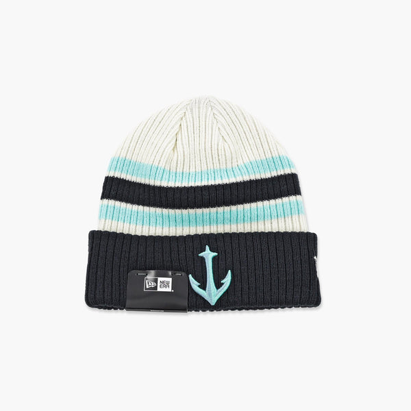 Seattle Kraken Secondary Logo Vintage Stripe Cuff Beanie