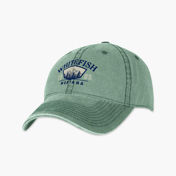 Whitefish Nurture Green Crest Adjustable Hat