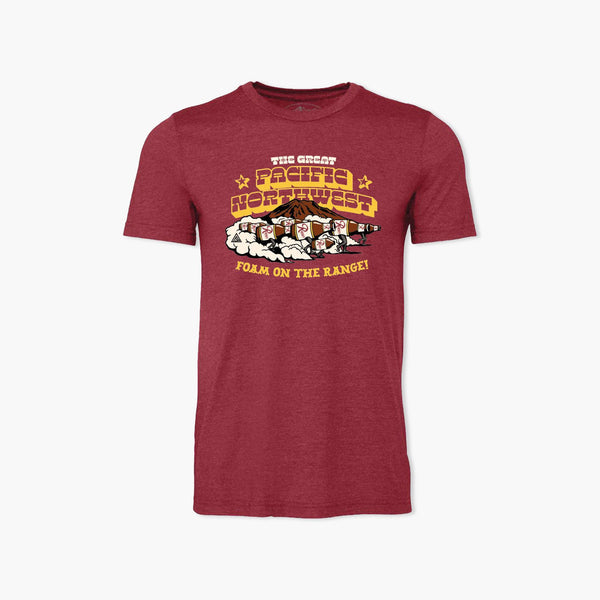 Rainier Beer Heather Canvas Red Foam On The Range T-Shirt