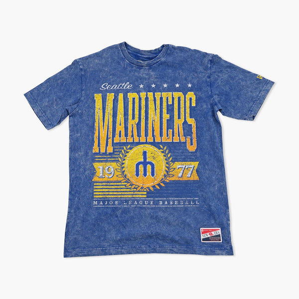 Seattle Mariners Royal Mineral Wash Olympian T-Shirt