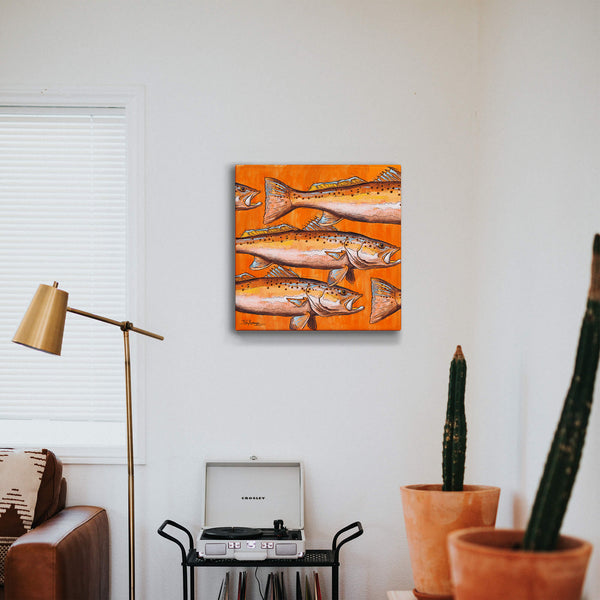 Orange Sea Trout: Metal Box Art