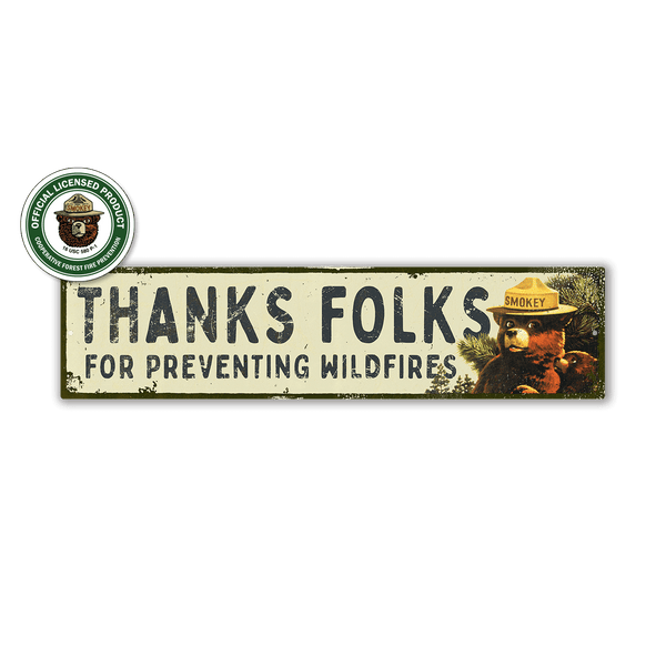 Smokey Bear 1967 Thanks Folks - Wall Decor